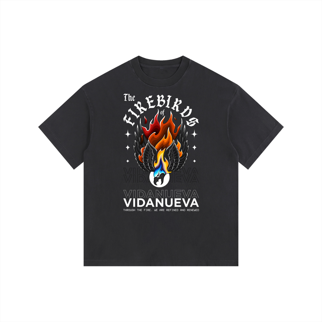 Vidanueva Firebirds Vintage Washed Oversized Cotton T-Shirt