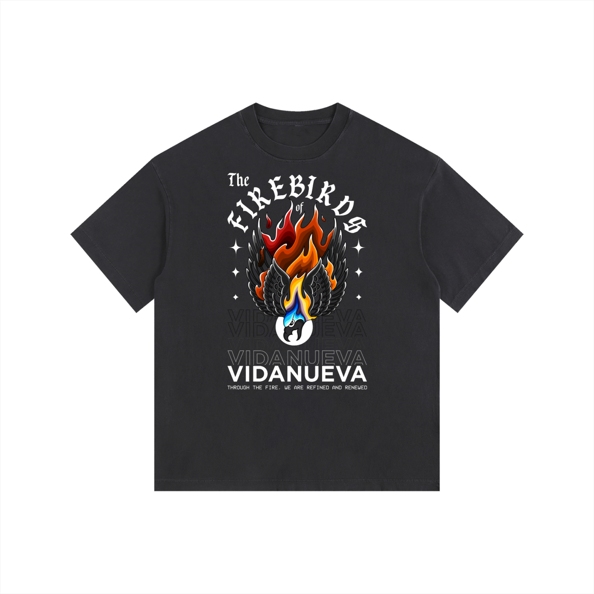 Vidanueva Firebirds Vintage Washed Oversized Cotton T-Shirt