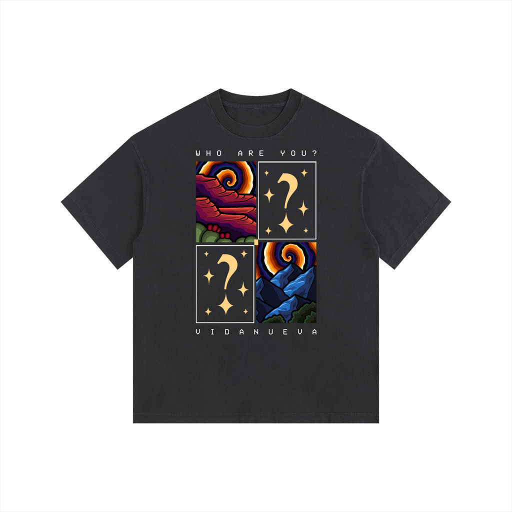 Vidanueva Who Are You Vintage Washed Oversized Cotton T-Shirt